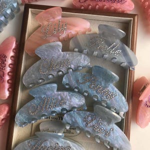 Custom Name Hair Claw Clip: Rhinestone Personalized Hair Accessory