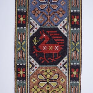 ゴージャスなスウェーデンのAllmoge Folkart神秘的な動物のタペストリー/美しい家の装飾/動物の壁掛け