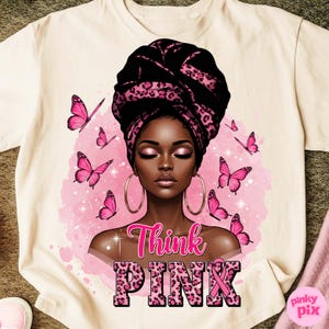 Afro Girl Breast Cancer PNG, Black Woman Empowerment Sublimation Design, Pink Ribbon Clipart, October Shirt PNG, Cancer Fighter Design