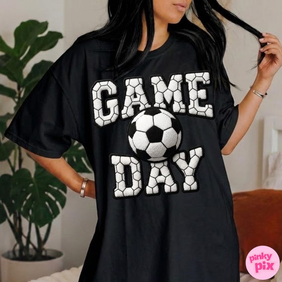 Soccer Game Day PNG: Faux Yarn Sports Trendy Mom Sublimation Design, Trending Digital Download