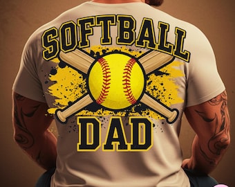 Softball Dad PNG, Vatertag Sublimationsdesign, Retro Sport Dad Shirt Design, lustiges Softball Shirt PNG für T-Shirt