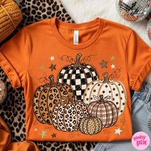 Höstpumpa PNG: Leopardmönster med prickar och trendig höstdesign bild 9