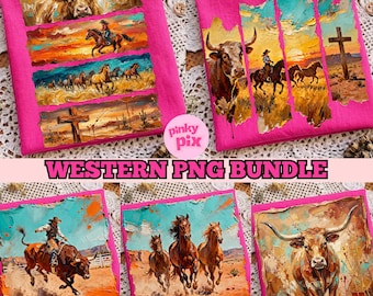 Western PNG Bundle: Cowboy Rodeo Country Horse Rustic Ranch Design, Digital Download
