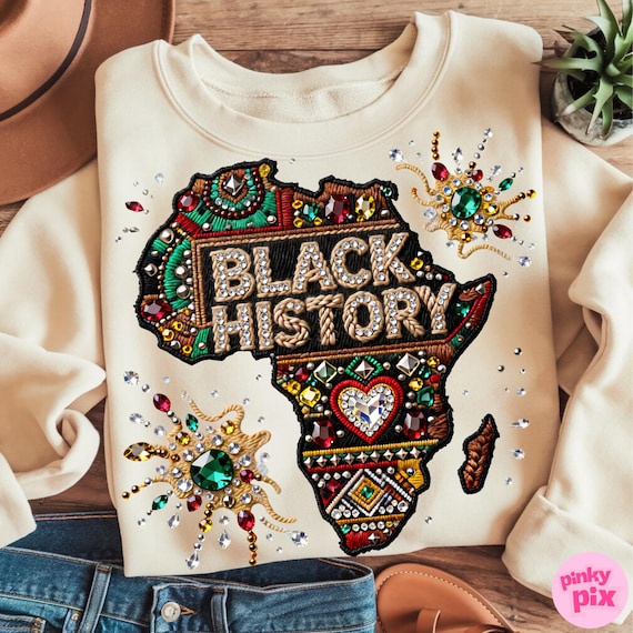 Black History Month PNG: Africa Rhinestone Cultural Pride Sublimation Design, Trending Digital Download
