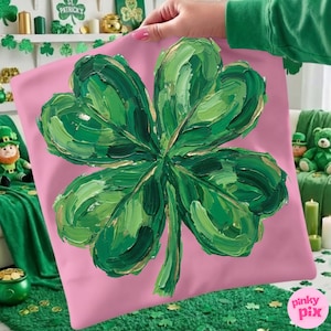 St Patrick's Day Shamrock Lucky PNG: Handgemaltes Sublimationsdesign mit Pinselstrichen Bild 5
