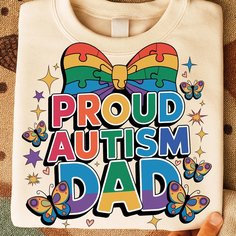 Autism Family PNG Bundle, Puzzle Piece Matching Shirts, Mom Dad Kids Sublimation Clipart, Proud Autism Awareness Design image 3