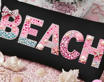 Summer Beach PNG: Rhinestone Bling Coquette Seashell Coastal Design