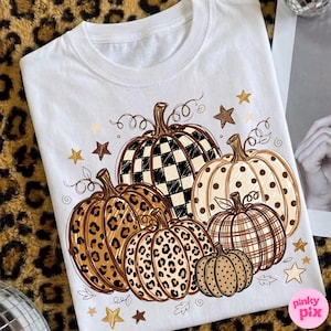 Höstpumpa PNG: Leopardmönster med prickar och trendig höstdesign bild 11