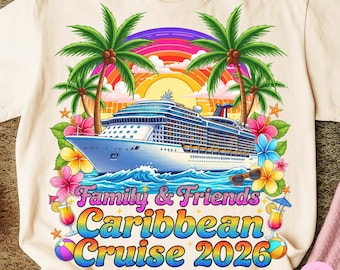 Caribbean Cruise 2026 Png, Tropical Vacation Design (Digital Download)