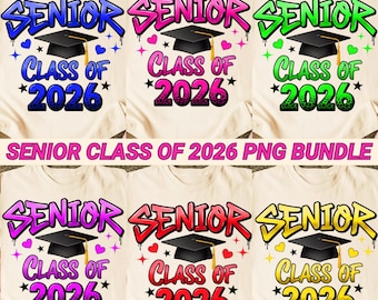 Senior Class Of 2026 Png Bundle, Trendy Senior Png, Graffiti Graduation Cap Leopard Print, High School Png, Class Of 2026 Digital Download