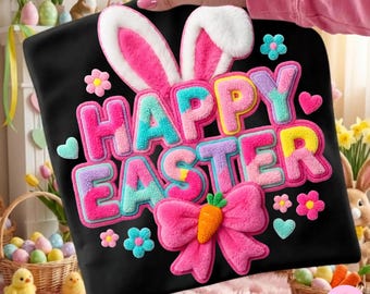 Frohe Ostern PNG: Buntes Kunstgarn Frühling Sublimationsdesign, Trending Digital Download File