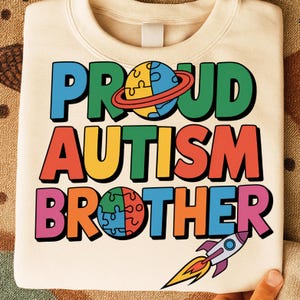 Autism Family PNG Bundle, Puzzle Piece Matching Shirts, Mom Dad Kids Sublimation Clipart, Proud Autism Awareness Design image 5