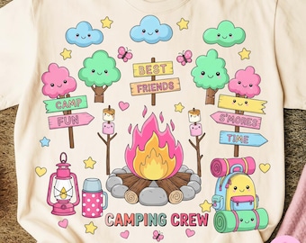 Kids Camping Crew PNG, Toddler Shirt Design (Digital Download)
