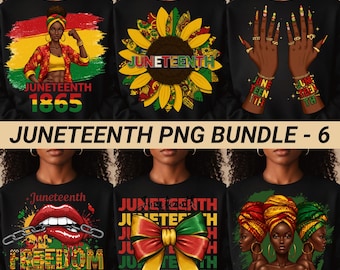 Juneteenth PNG Bundle, Black History Sublimation Design, Freedom Day Shirt Design, 1865 Black Pride Clipart, African American PNG