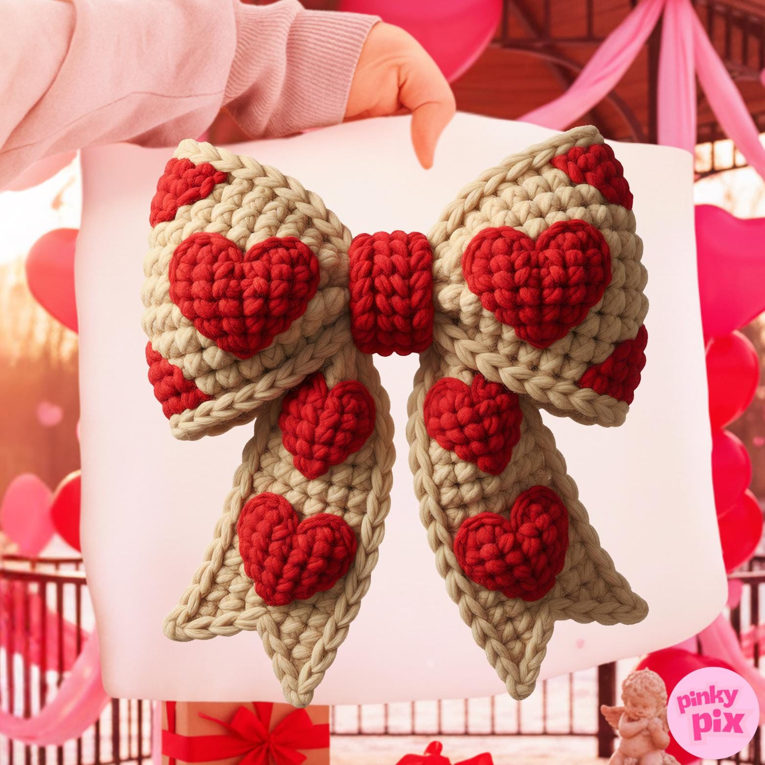 Faux Yarn Valentine PNG Bundle: Love Teddy Bow Xoxo Be Mine Sublimation ...