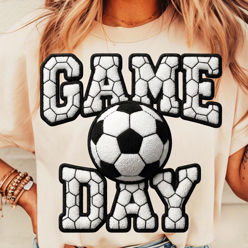 Fotbollsmatchdag PNG: Konstgarn Sport Trendig Mamma Sublimeringsdesign, Trendig Digital Nedladdning bild 3