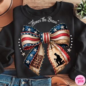Memorial Day Bow PNG, patriottische Amerikaanse vlag clipart, veteraan sublimatie ontwerp, militaire Leopard Bow, 4 juli png voor shirt afbeelding 5