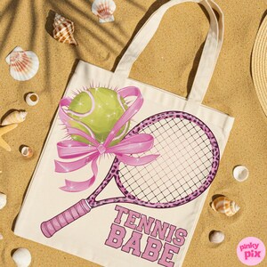 Coquette Tennis PNG, Pink Bow Tennis Sublimation Design, Sporty Girl Shirt Design, Tennis Mom Shirt PNG, Pink Leopard Tennis Racket Clipart image 5