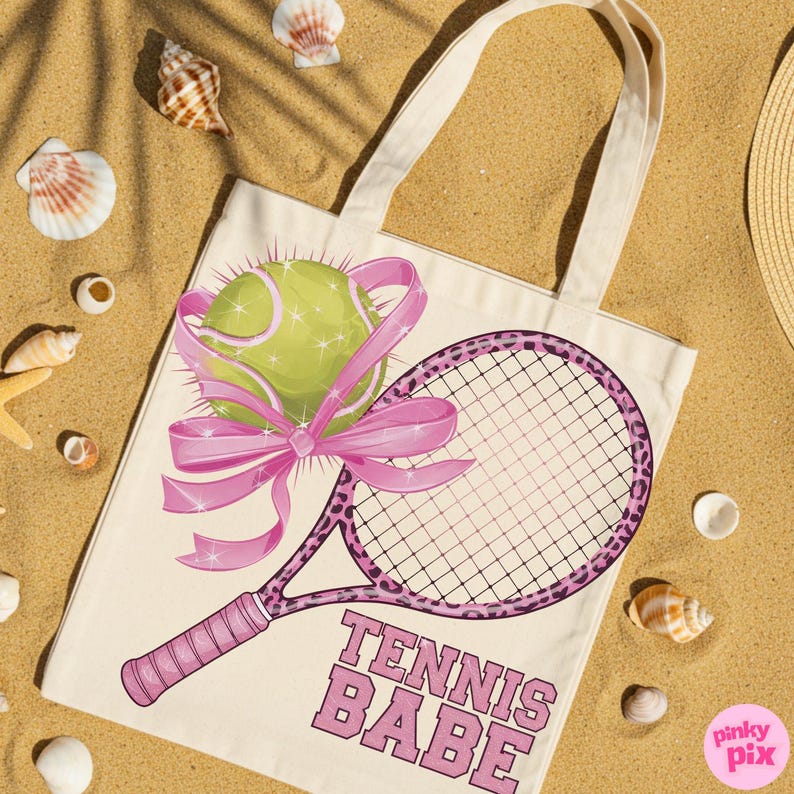 Coquette Tennis PNG, Pink Bow Tennis Sublimation Design, Sporty Girl Shirt Design, Tennis Mom Shirt PNG, Pink Leopard Tennis Racket Clipart image 5