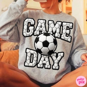 Fotbollsmatchdag PNG: Konstgarn Sport Trendig Mamma Sublimeringsdesign, Trendig Digital Nedladdning bild 2