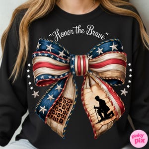 Memorial Day Bow PNG, patriottische Amerikaanse vlag clipart, veteraan sublimatie ontwerp, militaire Leopard Bow, 4 juli png voor shirt afbeelding 8