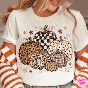 Höstpumpa PNG: Leopardmönster med prickar och trendig höstdesign bild 7