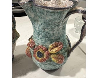 Fratelli Fanciullacci Majolica Vase Italy 6 x 7 x 3"  Signed Italy