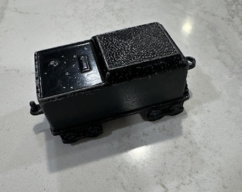 Vintage Midgetoy Metal Diecast Train Coal Car Rockford, IL USA Black 2.5"