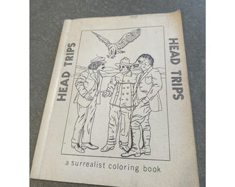 Head Trips Original art - 26 pages 1973-74 Surrealist coloring book Rare, Signed