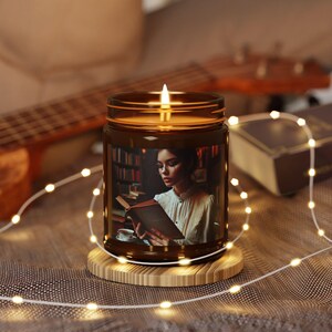 Soy Candle, Literary Girl Candle, Book Lover Gift, Scented Candle, Home Fragrance, Hand Poured Candle