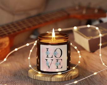 LOVE Soy Candle, Aromatherapy Home Fragrance, Gift for Her