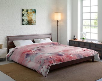 Blossom Dream Comforter - Cozy Floral Bedding, Pink Aesthetic Quilt for Spring Decor, Bedroom Makeover Essentials, Gift for Her, Home