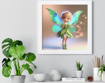 Whimsical Fairy Art Poster, Enchanted Decor, Magical Kids Room Wall Art, Unique Gift for Birthdays, Nursery Decoration, Fantasy Art