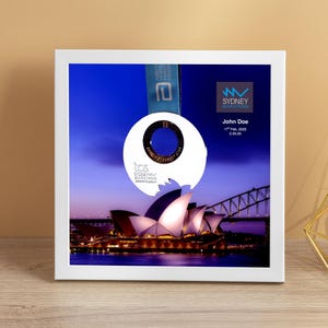 Sydney Marathon Medal Display Frame, Marathon Gift, Running Gift, Finisher Medal Display (Landmark)