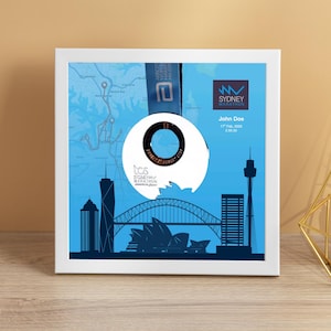 Sydney Marathon Medal Display Frame, Marathon Gift, Running Gift, Finisher Medal Display (Skyline - 2)