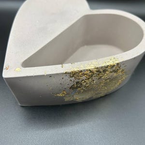 Half A Heart Concrete Planter