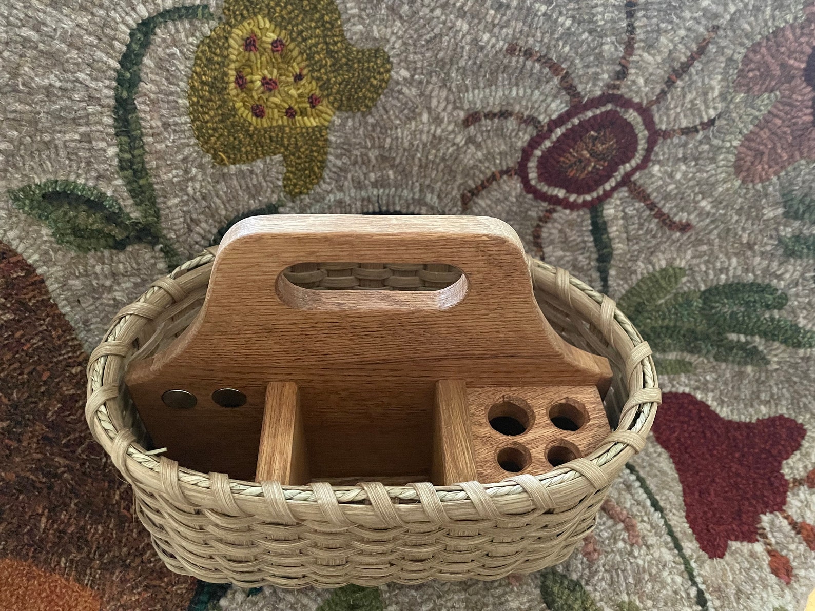 Rug Hooking Basket Etsy