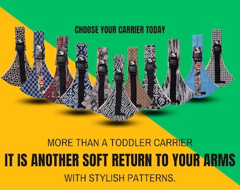 Portabebés ergonómico tipo fular para niños pequeños / Soporte acolchado para los hombros, diseños elegantes, diseño británico