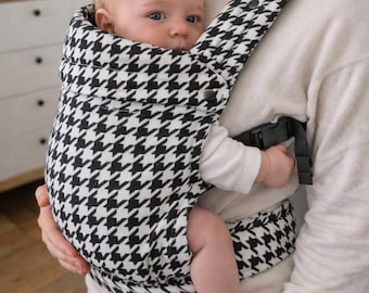 Portabebés tipo canguro para llevar al bebé delante o a la espalda / Diseños: leopardo, pata de gallo y liso / Regalo para el Día de la Madre / Artículos esenciales para recién nacidos