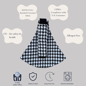 Toddler Hip Carrier with Extra Padded Shoulder Strap, Baby Sling for 9 Months-4 Years (9-20 kg), Baby Shower Gift, Houndstooth Carrier