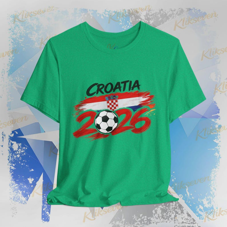 T-shirt Kroatië 2026, fan-T-shirt WK voetbal, nationale kleuren afbeelding 10