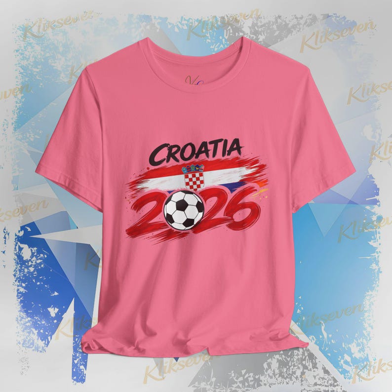 T-shirt Kroatië 2026, fan-T-shirt WK voetbal, nationale kleuren afbeelding 15