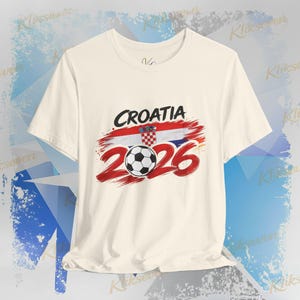 T-shirt Kroatië 2026, fan-T-shirt WK voetbal, nationale kleuren afbeelding 4