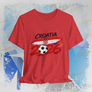 T-shirt Kroatië 2026, fan-T-shirt WK voetbal, nationale kleuren afbeelding 17