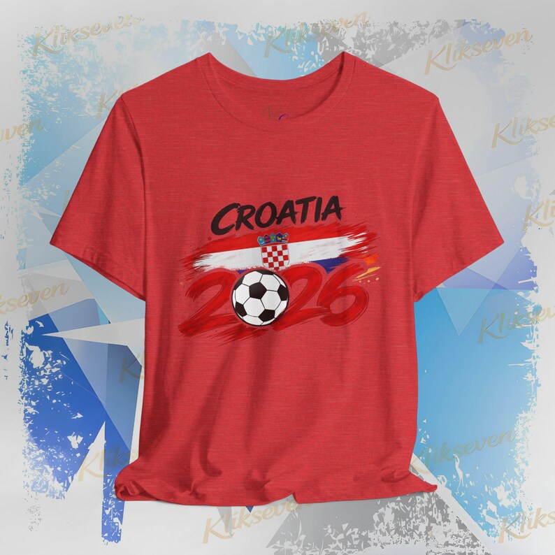 T-shirt Kroatië 2026, fan-T-shirt WK voetbal, nationale kleuren afbeelding 17
