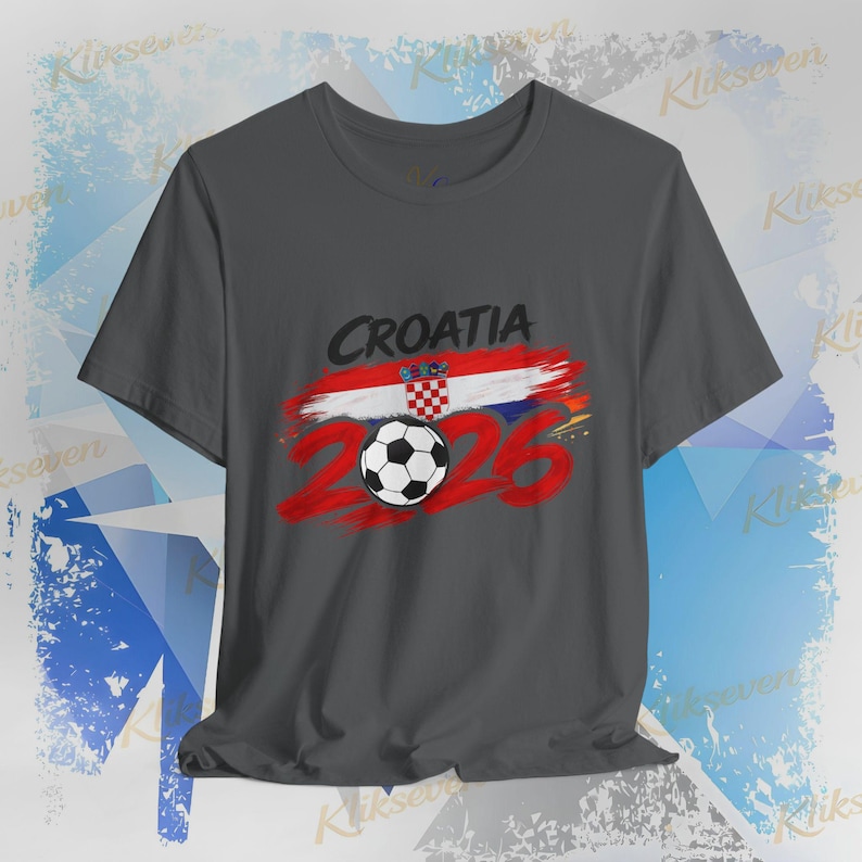 T-shirt Kroatië 2026, fan-T-shirt WK voetbal, nationale kleuren afbeelding 14