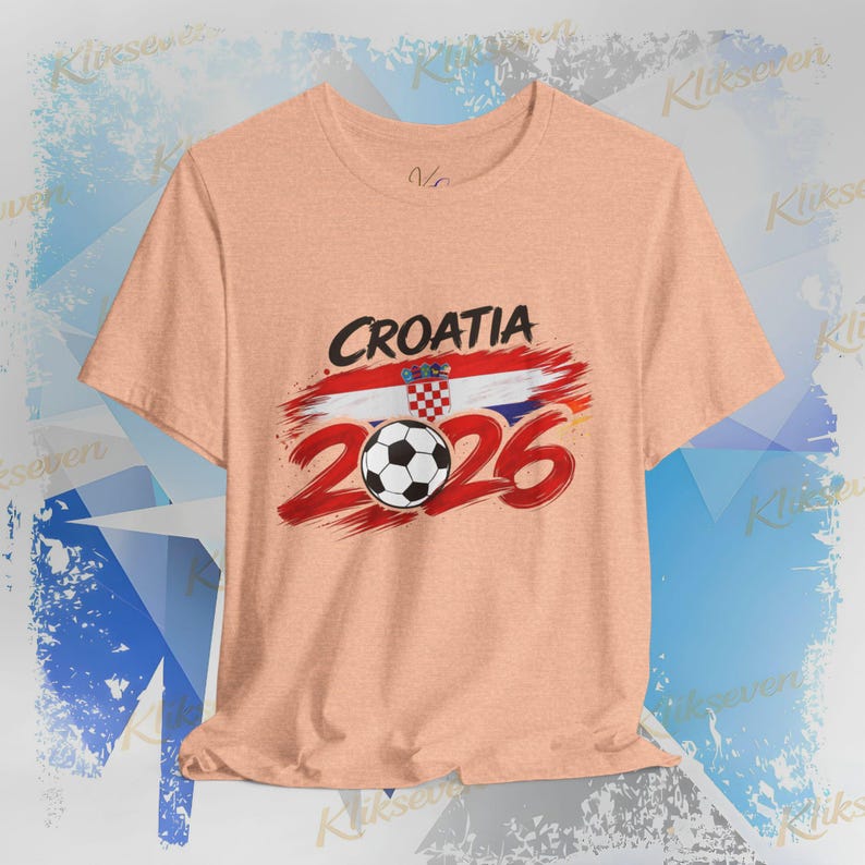 T-shirt Kroatië 2026, fan-T-shirt WK voetbal, nationale kleuren afbeelding 7