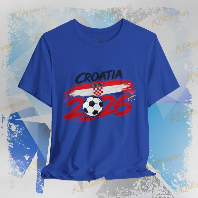 T-shirt Kroatië 2026, fan-T-shirt WK voetbal, nationale kleuren afbeelding 13