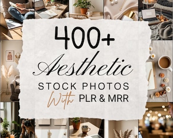 400 Aesthetic Faceles Stock Photos, Bundle for Instagram Reels Vault, PLR, MRR, Master Resell Rights Digital Marketing Bundle, Content bank