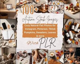 100+ Cozy Fall Neutral Stock Photos, MRR PLR Aesthetic Autumn Halloween Photos, Boho Digital Marketing, Rustic Instagram Business